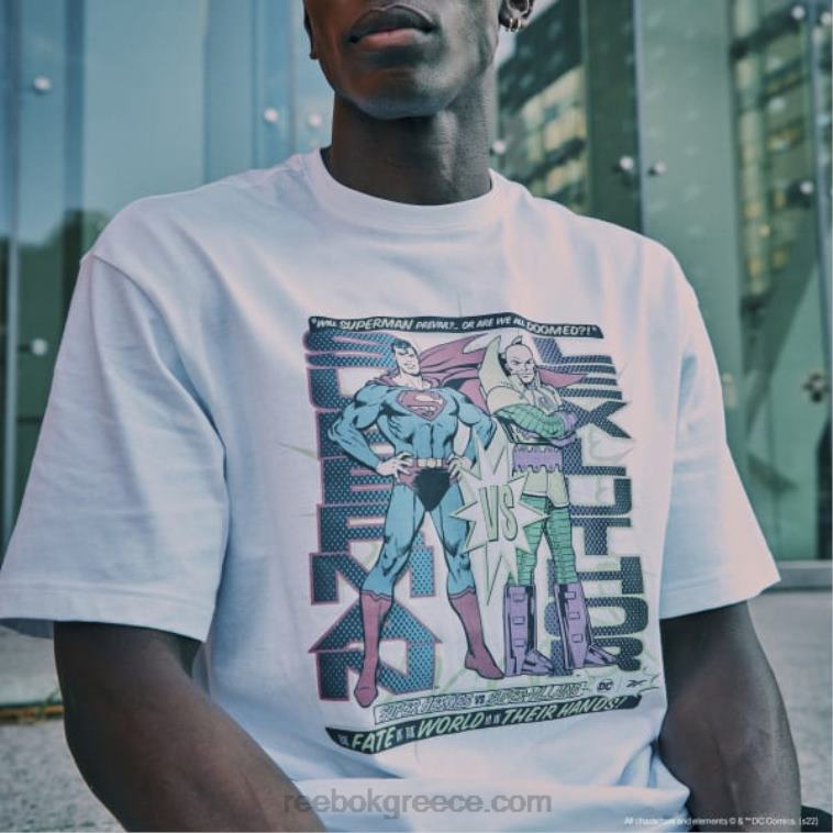άσπρο dc x superman vs. lex luthor t-shirt Reebok ND8H374 - Image 2