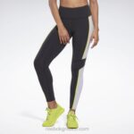 γυναίκες μαύρος lux ψηλόμεσο κολάν colorblock Reebok ND8H353