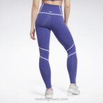 γυναίκες τολμηρό μωβ lux ψηλόμεσο κολάν colorblock Reebok ND8H430 - Image 4