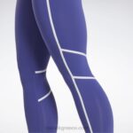γυναίκες τολμηρό μωβ lux ψηλόμεσο κολάν colorblock Reebok ND8H430 - Image 5