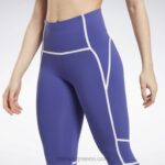 γυναίκες τολμηρό μωβ lux ψηλόμεσο κολάν colorblock Reebok ND8H430 - Image 7