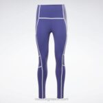 γυναίκες τολμηρό μωβ lux ψηλόμεσο κολάν colorblock Reebok ND8H430 - Image 8
