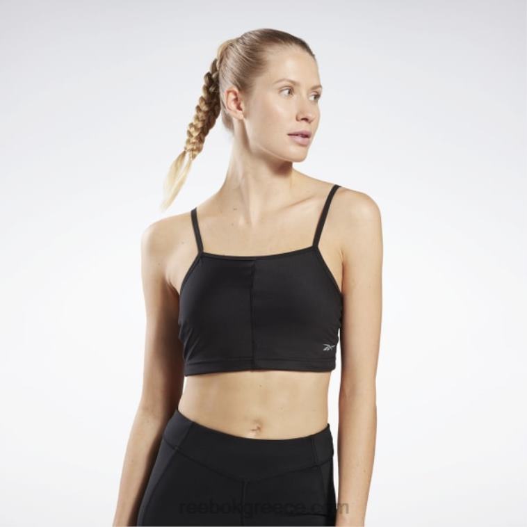 γυναίκες μαύρος rib crop top απόδοσης γιόγκα Reebok ND8H917