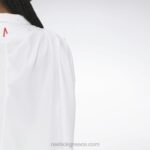 άσπρο πουκάμισο με ντραπέ με κουμπιά Reebok ND8H379 - Image 4