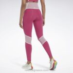 γυναίκες ημι περήφανο ροζ lux ψηλόμεσο κολάν colorblock Reebok ND8H385 - Image 4