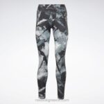 γυναίκες μαύρος έντονο κολάν lux allover print Reebok ND8H376 - Image 6