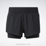 γυναίκες μαύρος τρέξιμο σορτς δύο σε ένα Reebok ND8H400 - Image 6