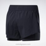 γυναίκες μαύρος τρέξιμο σορτς δύο σε ένα Reebok ND8H400 - Image 7