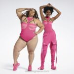 γυναίκες ροζ fusion/μαύρο cardi b στρώμα σώματος Reebok ND8H440 - Image 4