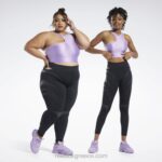 γυναίκες σαστισμένος μωβ Cardi b με έναν ώμο crop tank top (συν μέγεθος) Reebok ND8H461 - Image 4