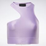γυναίκες σαστισμένος μωβ Cardi b με έναν ώμο crop tank top (συν μέγεθος) Reebok ND8H461 - Image 9
