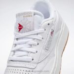 γυναίκες τσίχλα λευκού/reebok καουτσούκ-07 κλαμπ γ διπλά παπούτσια Reebok ND8H5 - Image 8