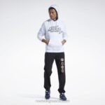 λευκή μελανζέ street fighter γραφικό κουκούλα Reebok ND8H363 - Image 3