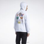 λευκή μελανζέ street fighter γραφικό κουκούλα Reebok ND8H363 - Image 4