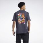 μαύρος street fighter γραφικό μπλουζάκι Reebok ND8H362 - Image 4